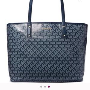Michael Kors Dark Blue Signature Tote